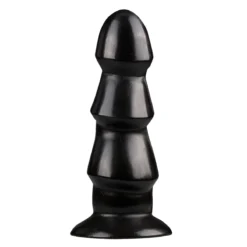All Black Dildo Anale Nero Con Protuberanze