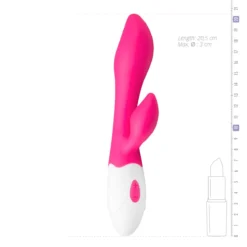 Easytoys Vibe Collection Vibratore Rabbit In Silicone - Rosa/Bianco -divertimento negozio 1625144136.ET408PNK 4