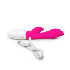 Easytoys Vibe Collection Vibratore Rabbit In Silicone - Rosa/Bianco -divertimento negozio 1625144137.ET408PNK 5