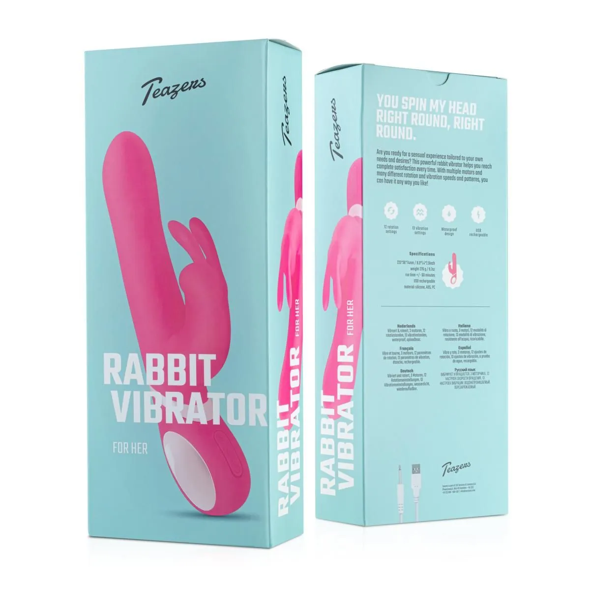 Teazers Vibratore Rabbit Rotante E Vibrante 8 Teazers Vibratore Rabbit Rotante E Vibrante - immagine 8