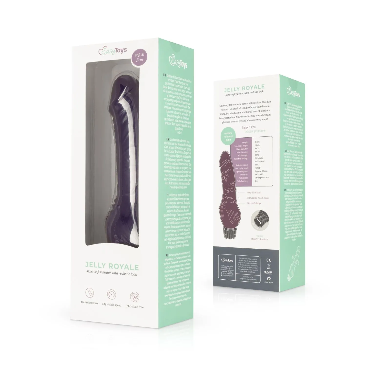 Easytoys Vibe Collection Jelly Royale - Vibratore Realistico - Viola 2 Easytoys Vibe Collection Jelly Royale - Vibratore Realistico - Viola - immagine 2
