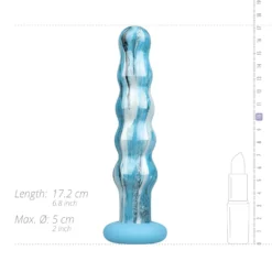 Gildo - Dildo In Vetro Ocean Flow -divertimento negozio 1653057847.GIL504BLU 6